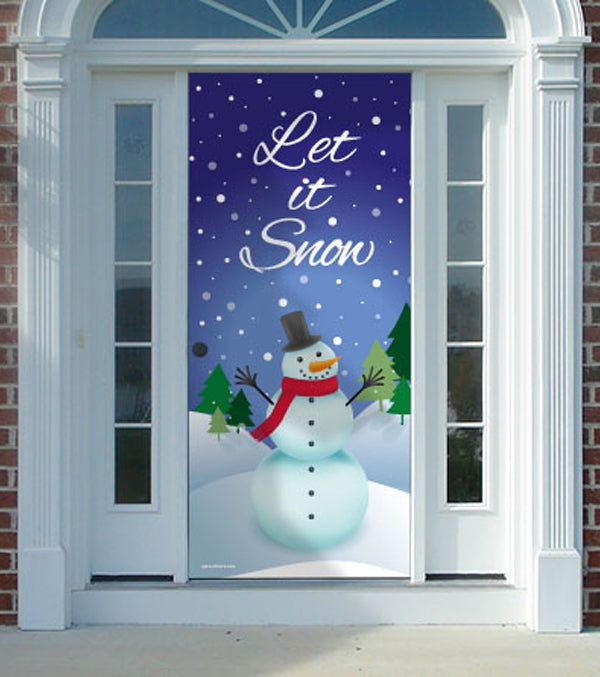 Carolines Treasures VHA3017JMAT Christmas Snowman Let it Snow Door